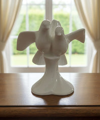 Elegant Porcelain Dove Sculpture – Symbol of Love and Peace
